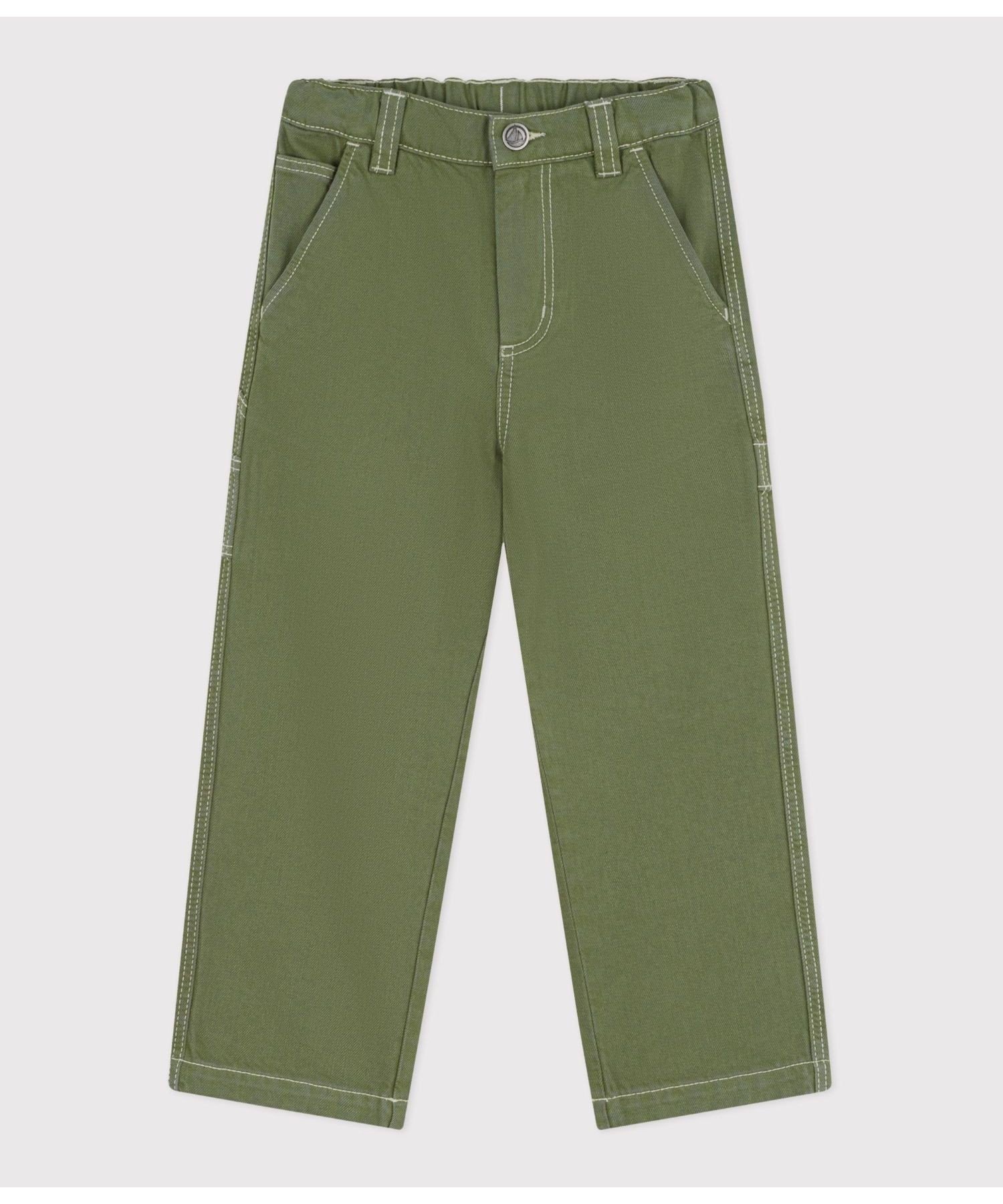 Хлопковые брюки из лиоцелла PETIT BATEAU, Khaki