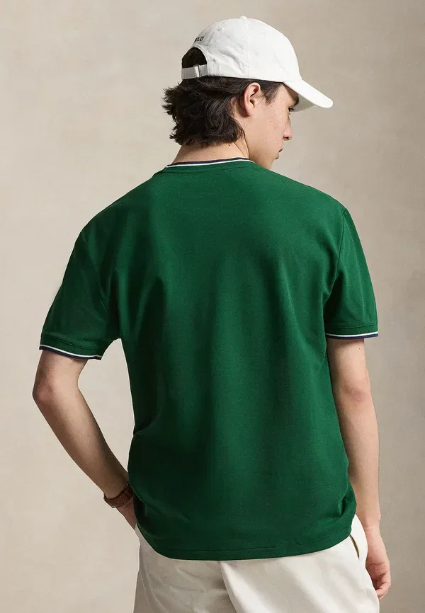 Футболка Polo Ralph Lauren Classic Fit Stretch Mesh, новый лес — фото 3