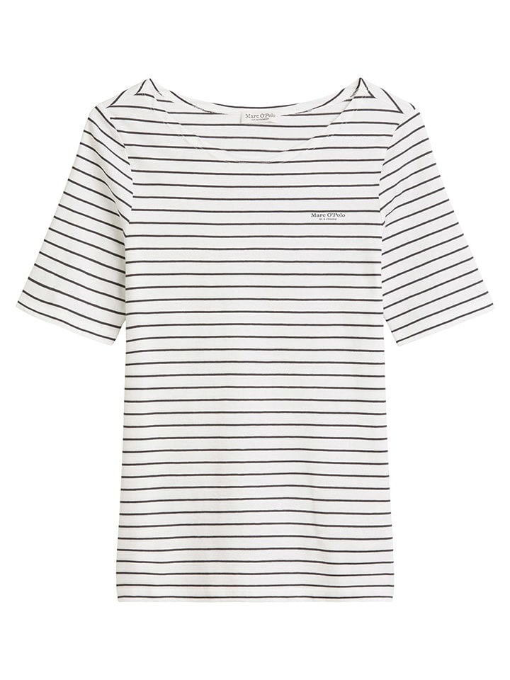 

Marc O'Polo Футболка бело-черного цвета, Черный, Marc O'Polo Футболка бело-черного цвета