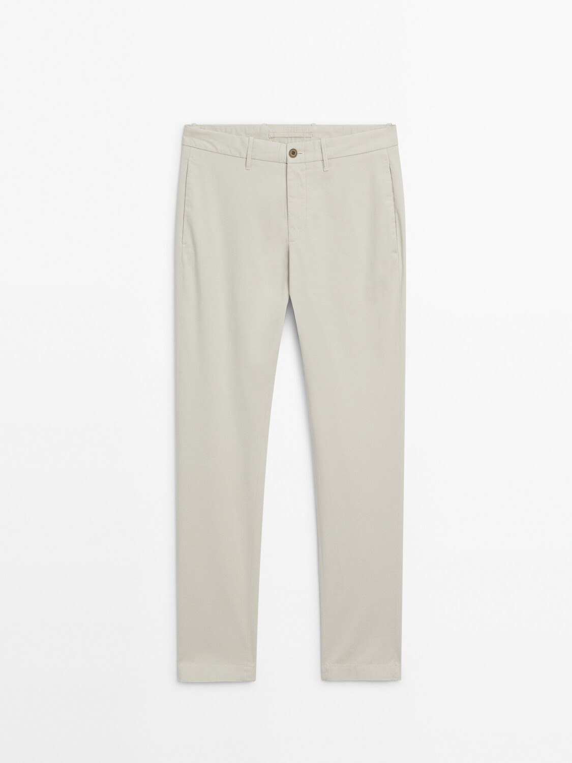 

Брюки-Чиносы Slim-Fit из трикотина Massimo Dutti, серый