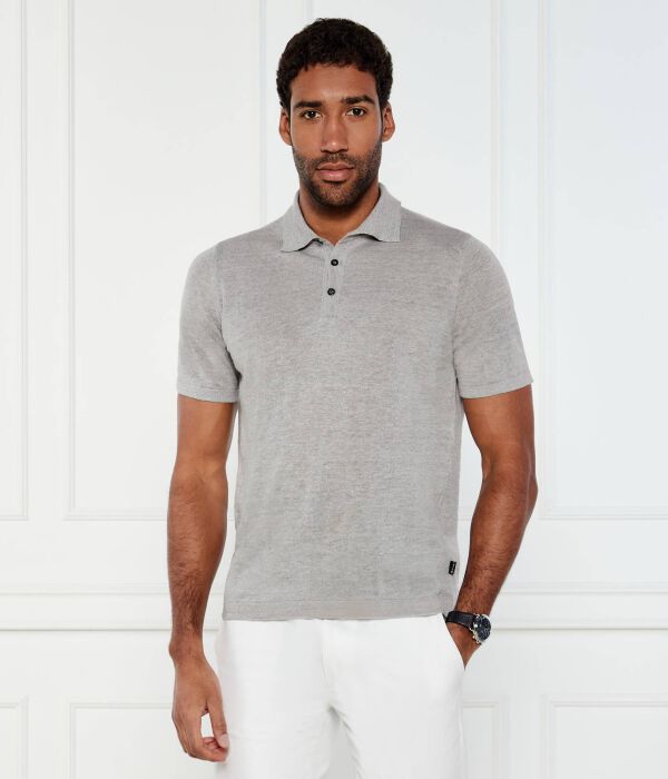 

Льняная рубашка поло Рико Regular fit Sand Copenhagen, серый