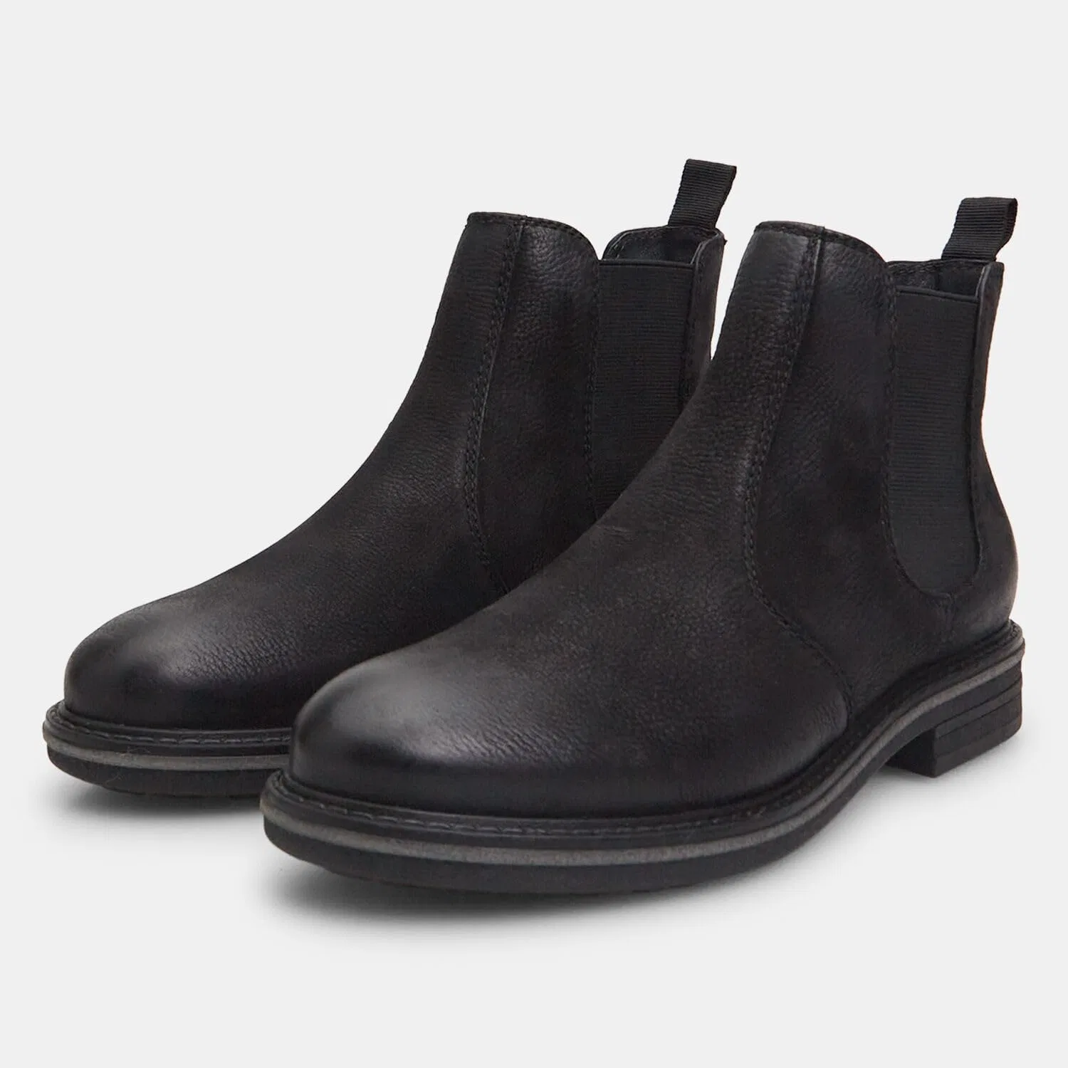 Мужские ботильоны BATA Chelsea из натуральной кожи, Black — фото 2