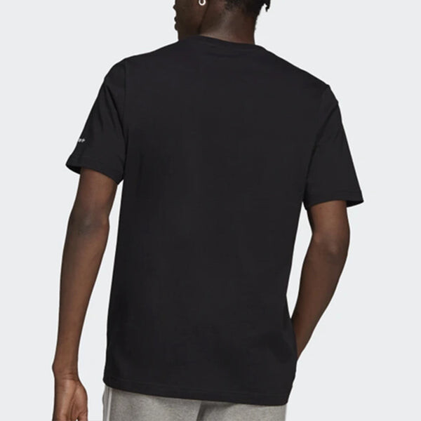 Футболка originals clouds classic large logo breathable sports short sleeve black Adidas, черный — фото 3