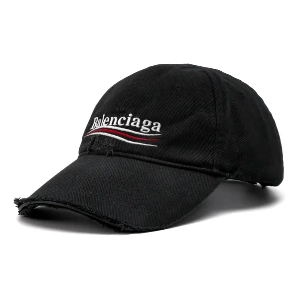 

Бейсболка political campaign destroyed cap 'black' Balenciaga, черный