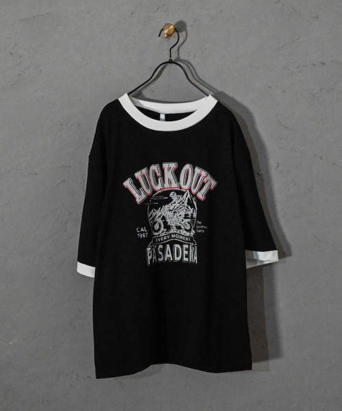 

Футболка из трикотажа с контрастной отделкой, бренд Ritzy, черно-белая