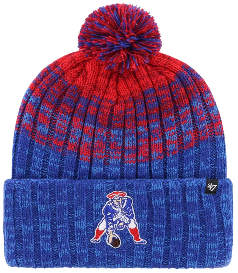 

Мужская вязаная шапка New England Patriots Cascade Throwback '47 Royal Knit Beanie
