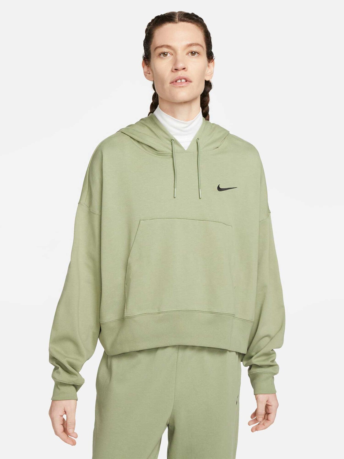 

Толстовка Nike W NSW JRSY OS PO HOODIE, зеленый