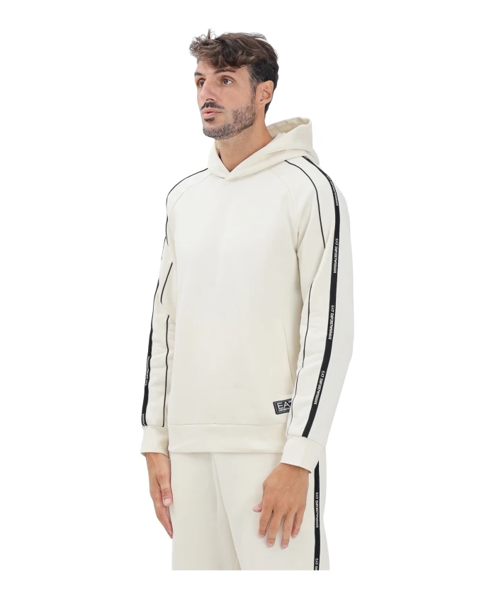 

Толстовка с черными шнурками Emporio Armani Ea7, бежевый
