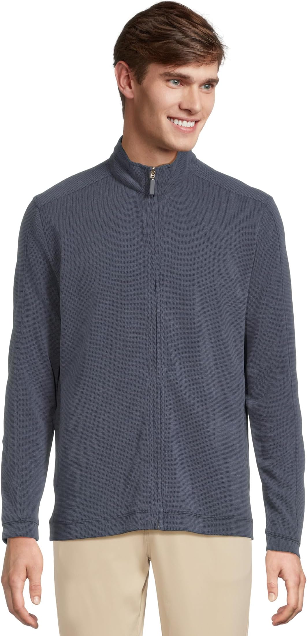 

Толстовка Johnston & Murphy Vintage Waffle Full Zip, темно-синий