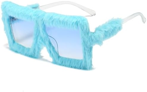 

Зимние квадратные солнцезащитные очки 2026 года для женщин, модные градиентные очки большого размера, сексуальные женские очки с защитой от УФ-излучения UV400 MTZJH, Blue Blue