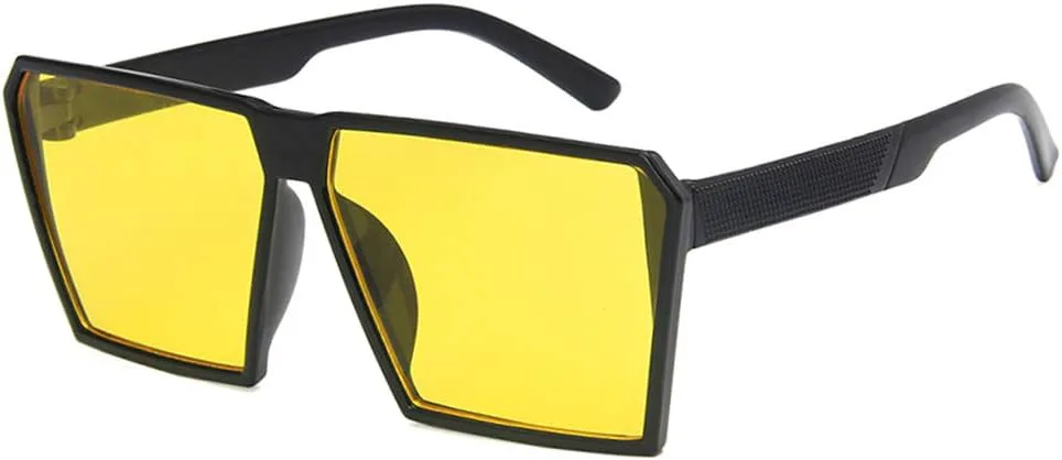 

Солнцезащитные очки Shiratori унисекс, модные, черные с серыми линзами, для отдыха, квадратные, неполяризованные, с защитой от УФ-излучения UV400, Bright Black Yellow