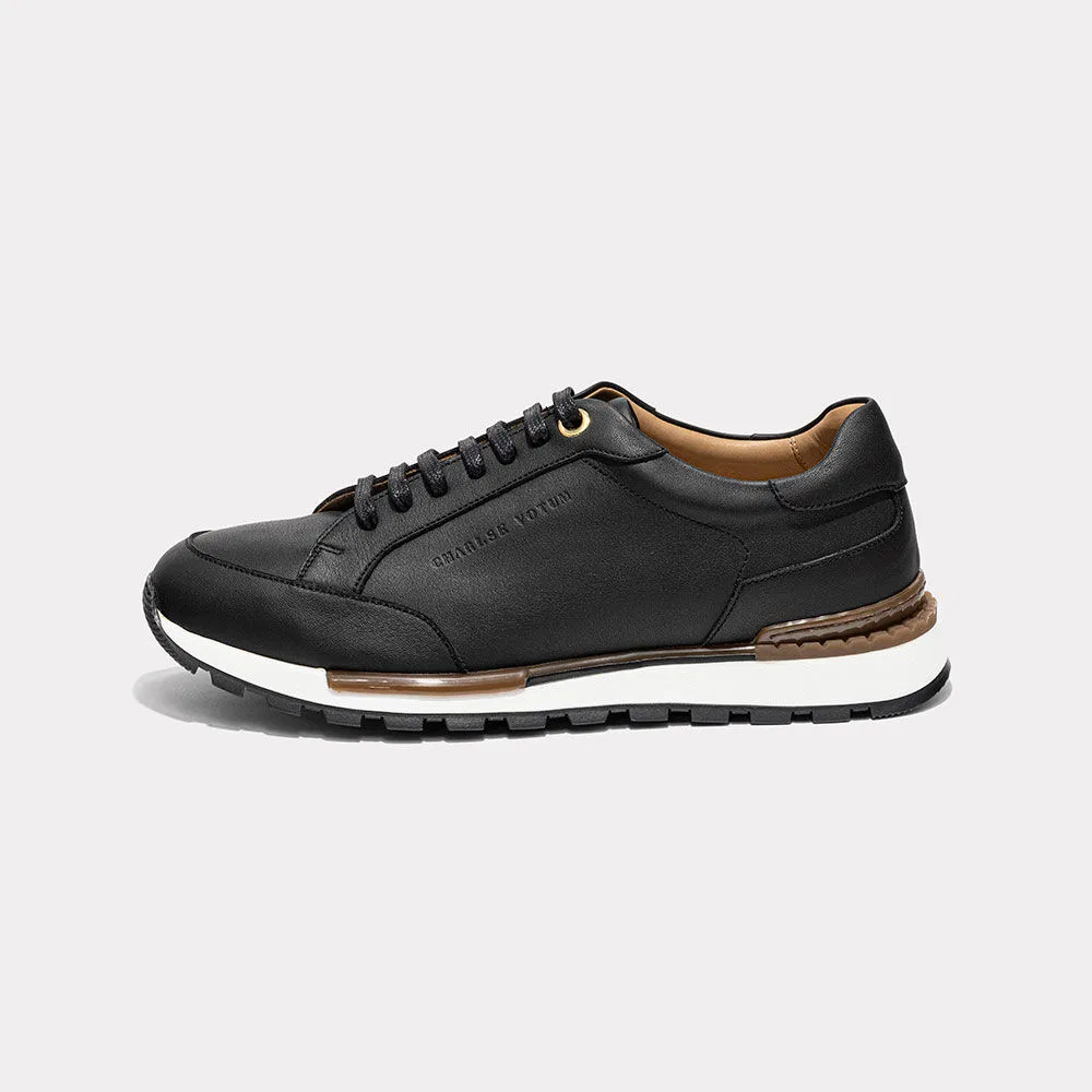 Мужские черные низкие кроссовки Athletic Runner от Charlse Votum