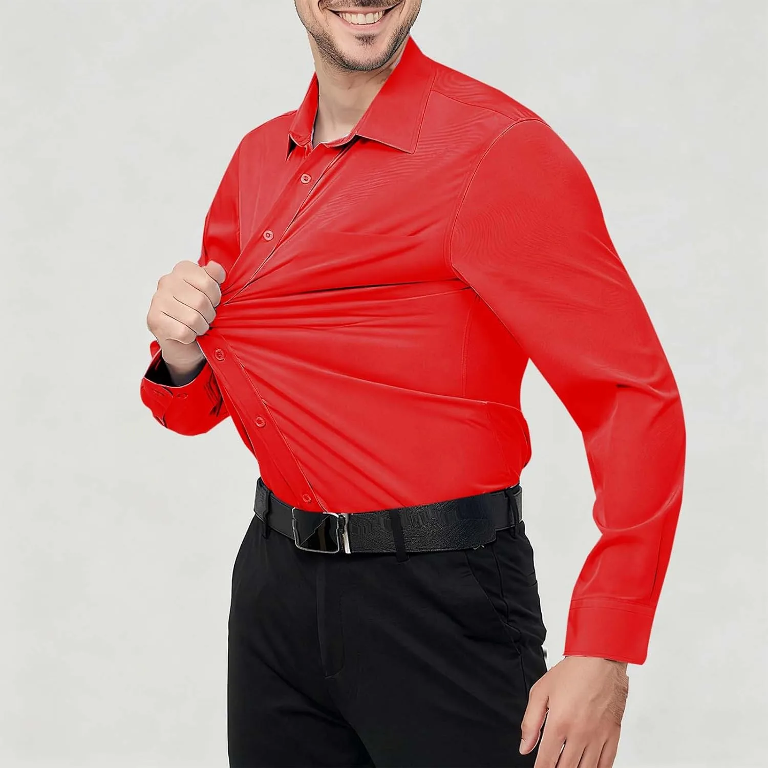 Мужская рубашка Casual Regular Long Sleeve Button Down — фото 2