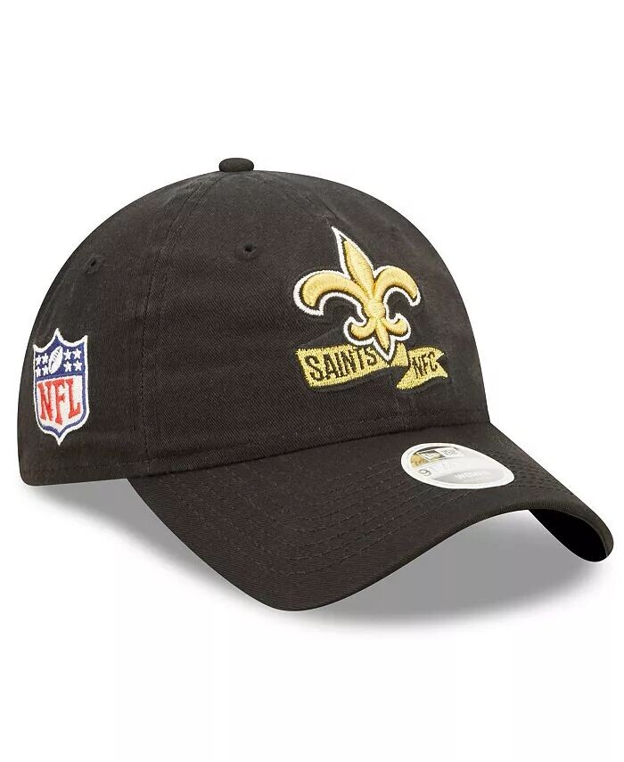 

Женская черная кепка New Orleans Saints 2022 с регулируемой боковой линией 9TWENTY New Era, черный