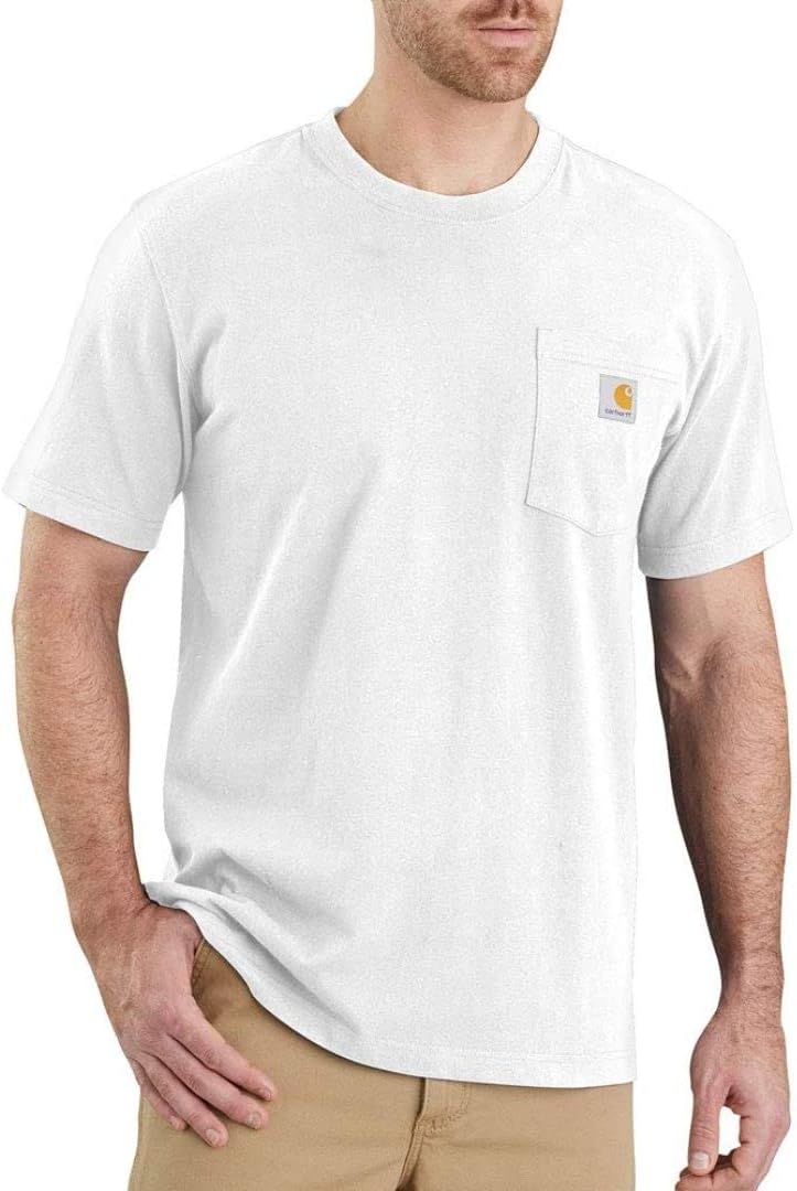 

Carhartt мужская футболка 103296 Relaxed Fit с карманом, White, Белый, Carhartt мужская футболка 103296 Relaxed Fit с карманом, White