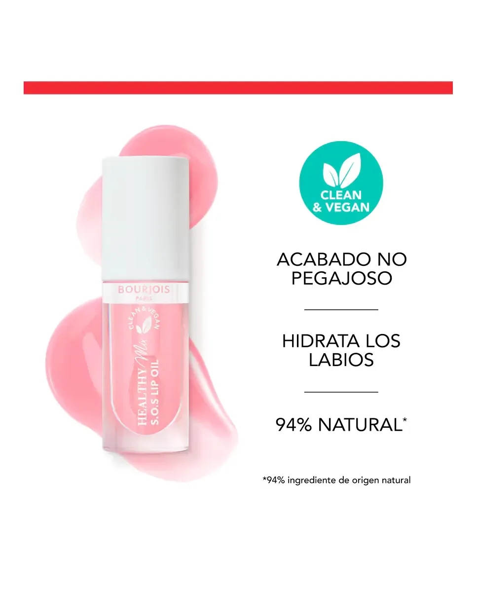Масло для губ Healthy Mix S.O.S Lip oil 4,5 мл Bourjois, 01- Douceur De Rose — фото 4