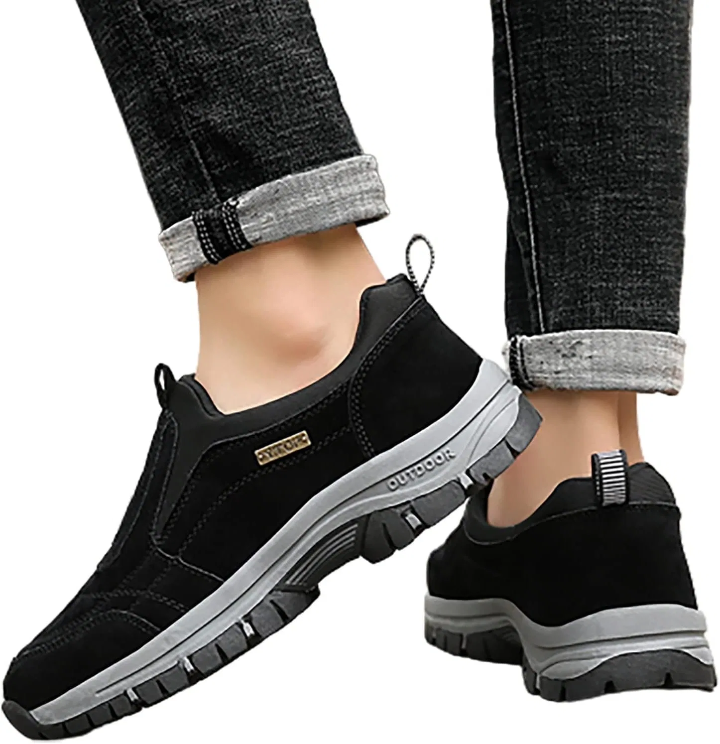 Orthofit Unisex - кроссовки Naturstep, кроссовки для фитнеса и бега, дышащая домашняя обувь, нескользящие кроссовки, обувь для улицы, для ходьбы, спортивная обувь для отдыха, легкие кроссовки для бега по шоссе, без шнурков Bastwahl, C01 Black — фото 2