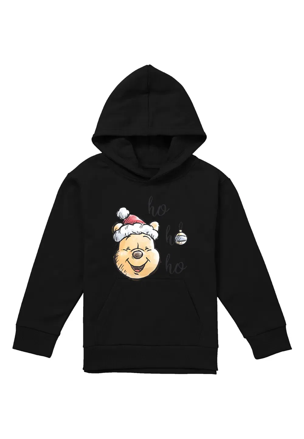 Детский худи Winnie The Pooh Ho Ho Ho, черный, Disney, черный
