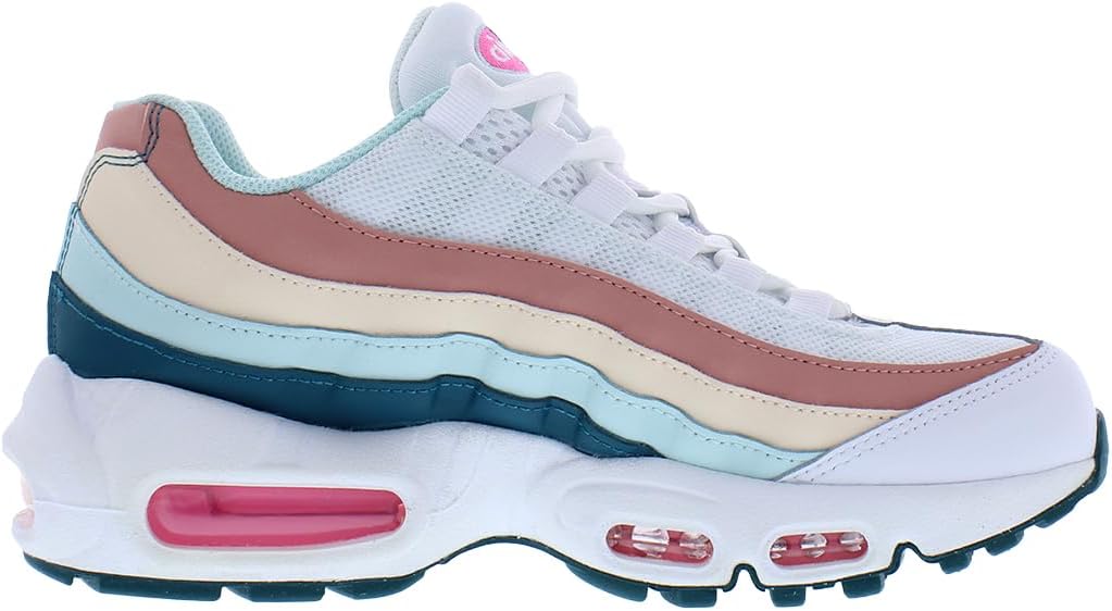Кроссовки Nike Air Max 95 Recraft для мальчиков, белый/розовый/бирюзовый — фото 2