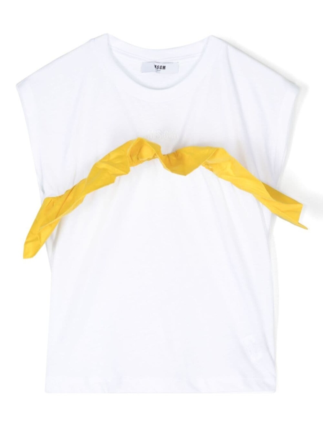 

MSGM Kids футболка с оборками, белый