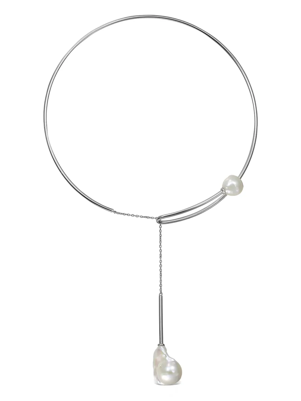 

Ожерелье-чокер с цепочными деталями Obsidian, серебристый