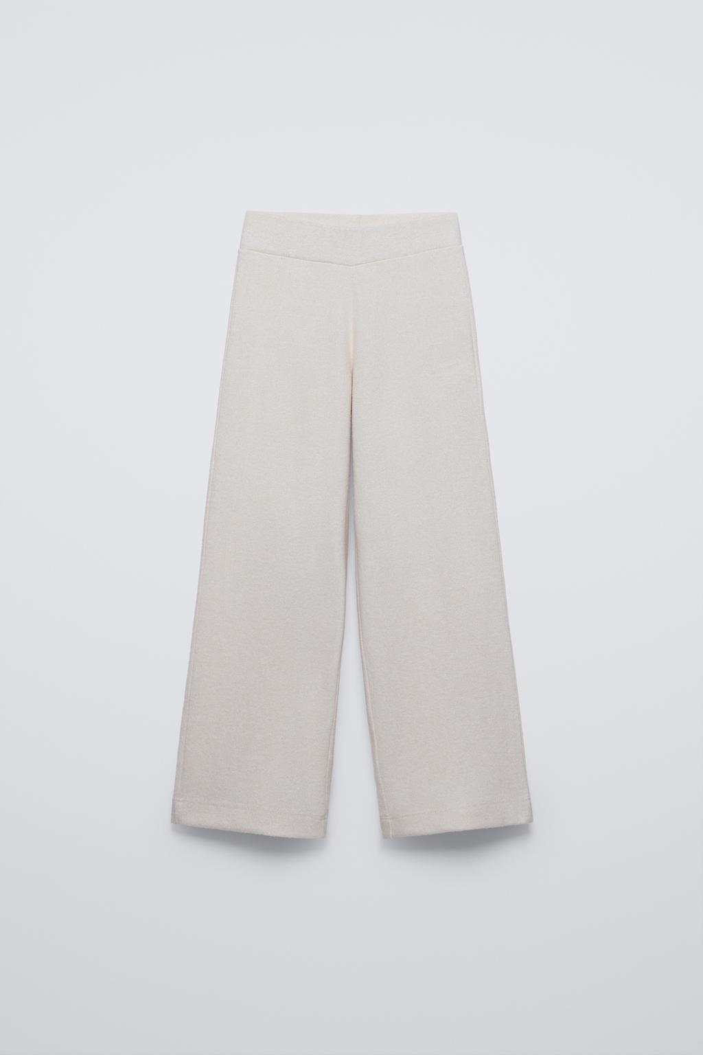 

Мягкие на ощупь брюки-кюлоты ZARA, экрю