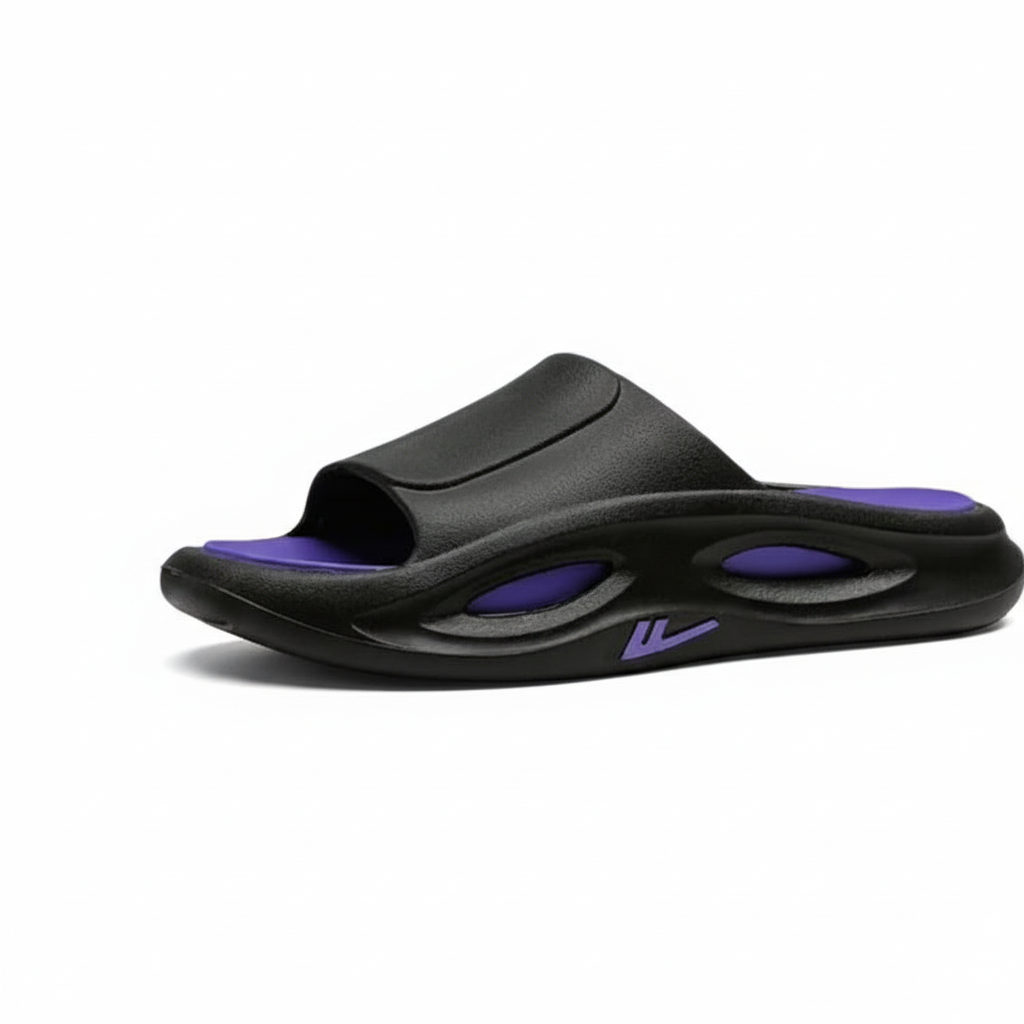 

Летние модные домашние тапочки для дома с противоскользящей подошвой и премиум-ощущением для пары WARRIOR, черный фиолетовый