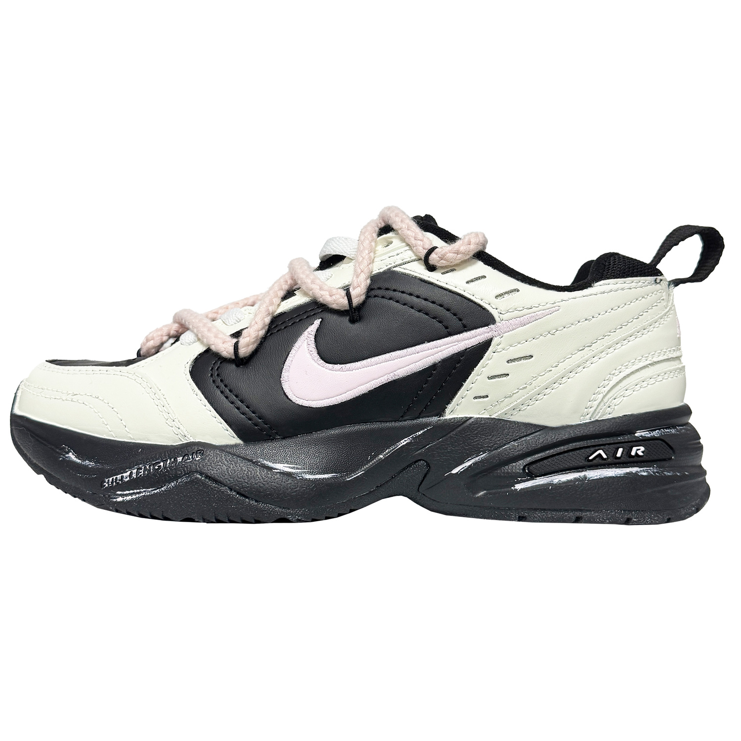 

Nike Кроссовки Air Monarch 4 Sweetheart Runner, легкие, с низким верхом, массивные, унисекс, бежевые, розовые