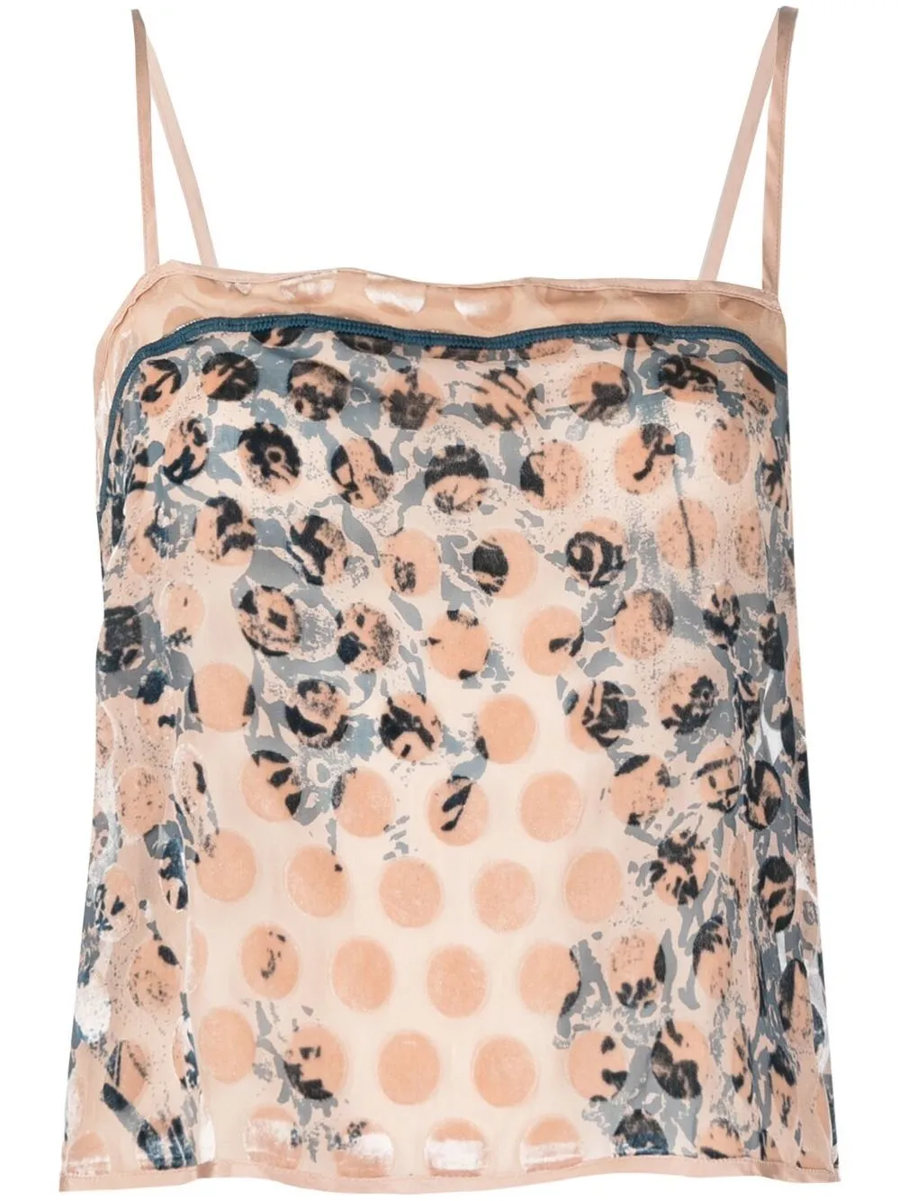 

Топ с узором Diesel, бежевый