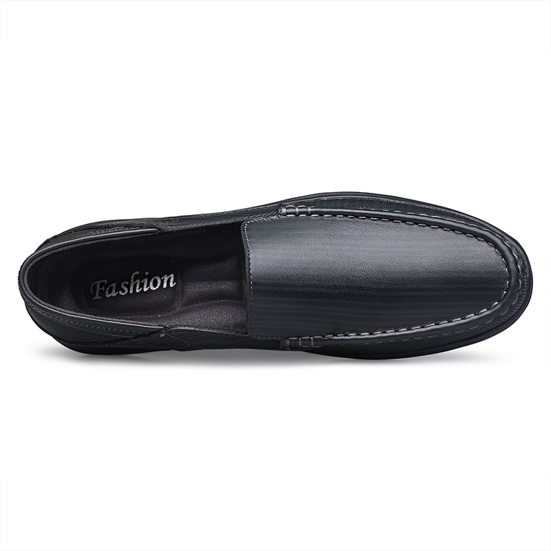PAIBLOKS Мужские повседневные туфли черные перфорированные, цвет Black-Perforated — фото 4