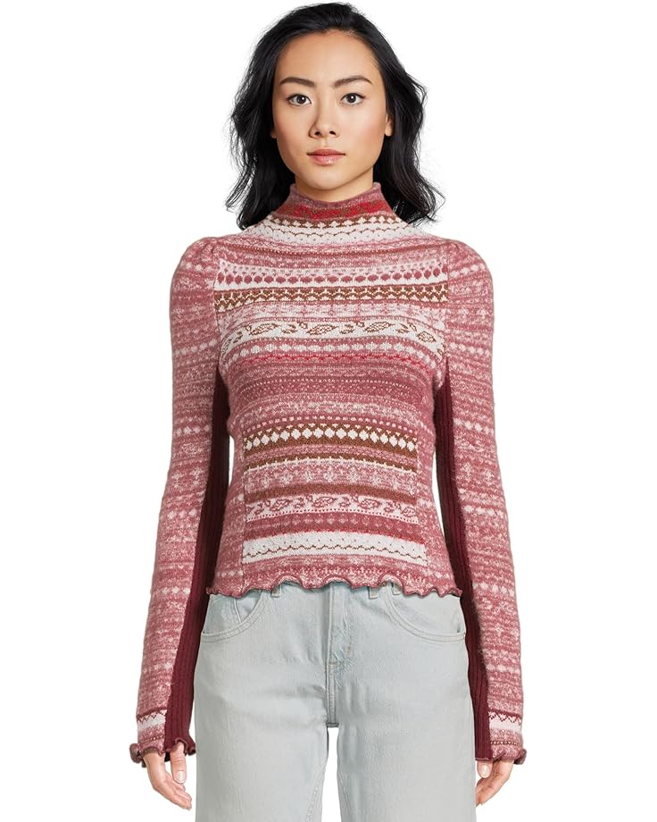 

Свитер Free People Bali Juniper Turtle, цвет Rhubarb Combo