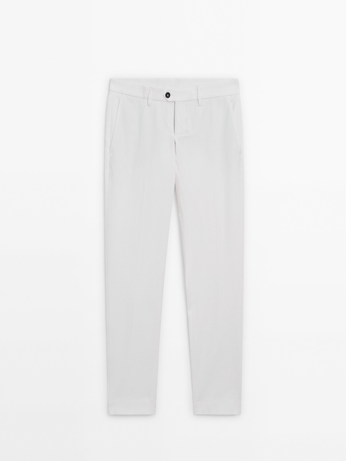 

Дубль Брюки-Чиносы из смесового хлопка Massimo Dutti, бежевый