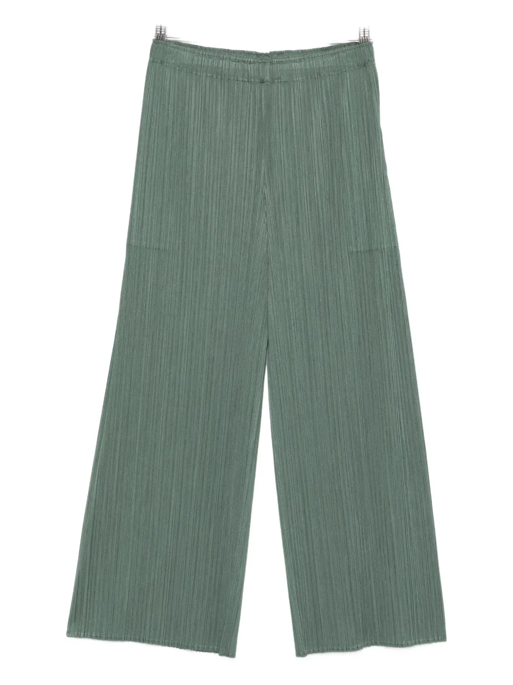 

Прямые брюки со складками Pleats Please Issey Miyake, зеленый