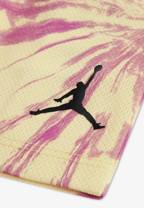 Футболка Jordan Festival tie dye set print, лимонная расцветка — фото 3