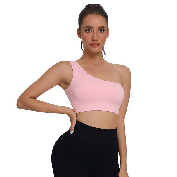 

Женский укороченный топ-майка с одним плечом seamless Sol Living, Pink