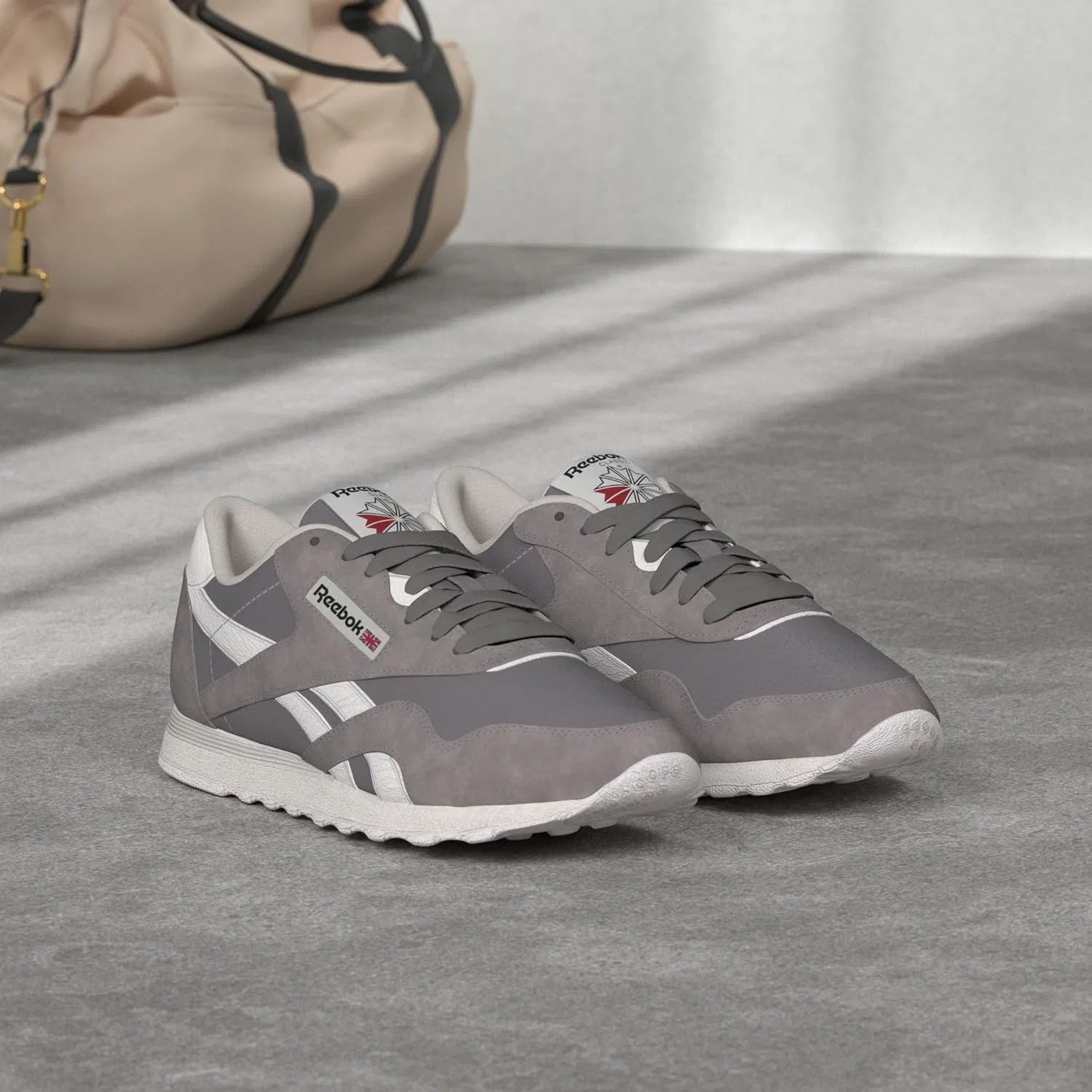 Нейлоновые кроссовки Reebok Herren Klassisches, Pure Grey, White — фото 2