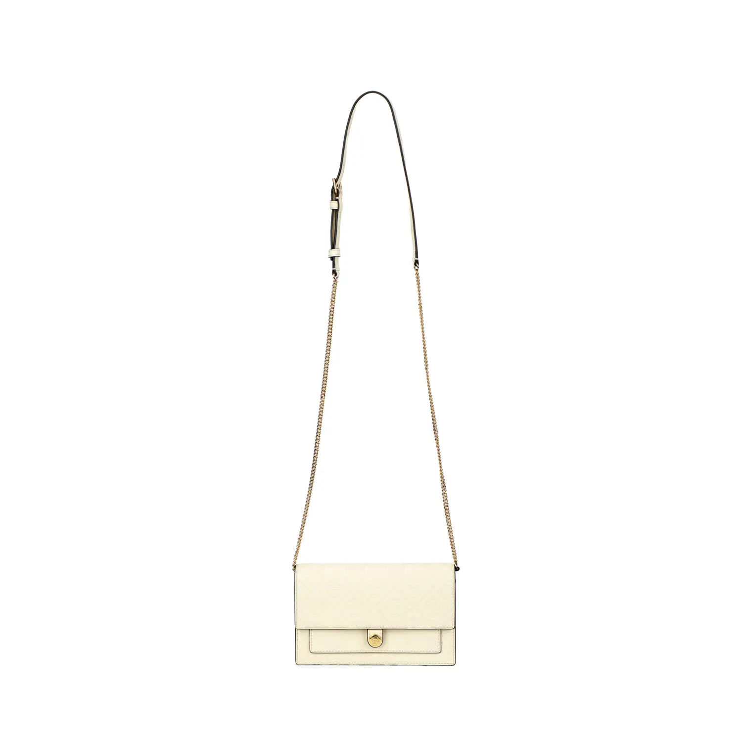 

TORY BURCH Монограмма Кожаная Сумка Через Плечо Кошелек Мини Женский Светло-кремовый