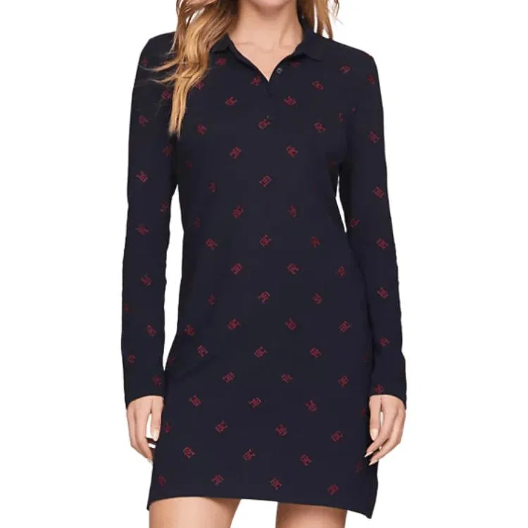 Платье с длинным рукавом Tommy Hilfiger синее