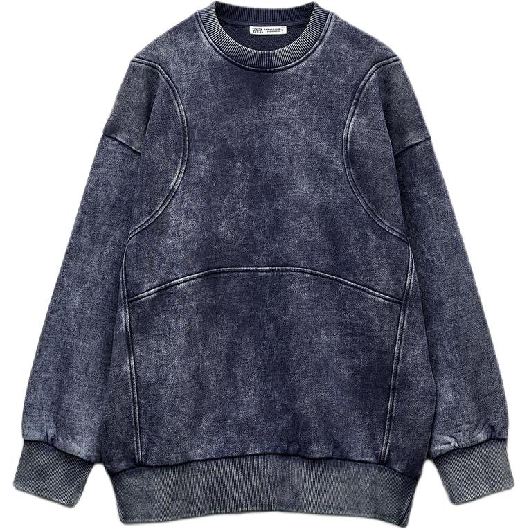 

ZARA Женская толстовка, цвет синий/индиго