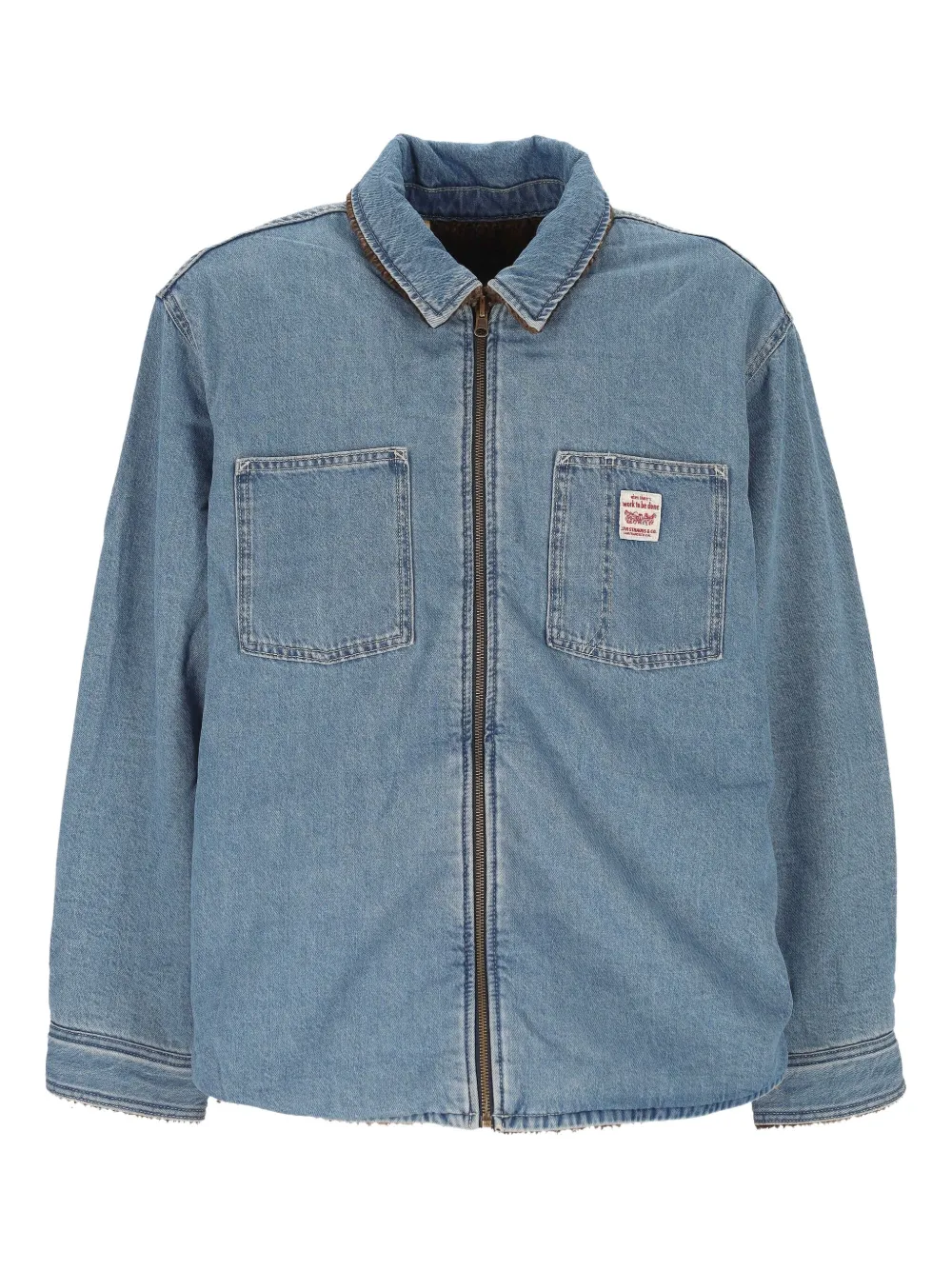 

Джинсовая куртка на молнии спереди Levi's, синий