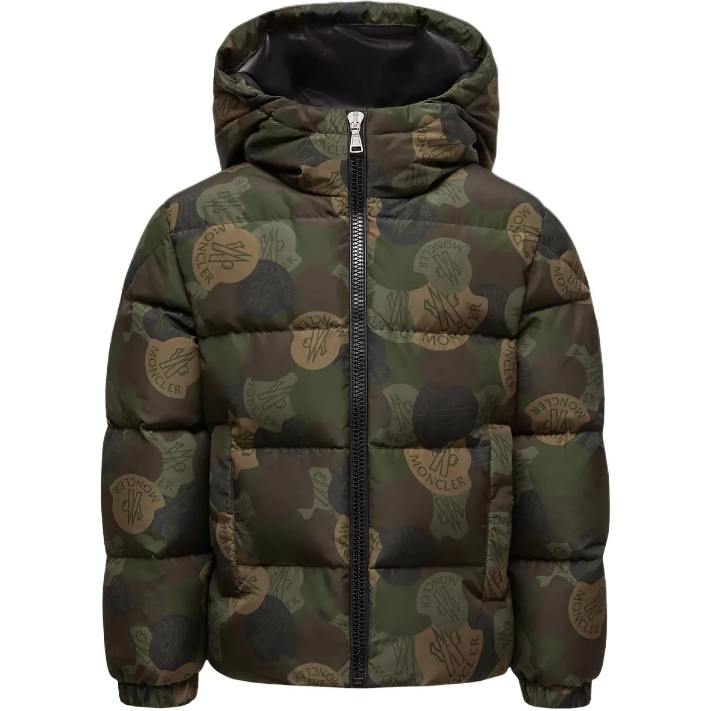 Пуховик Escer с капюшоном, детский, возраст 3-7 лет Moncler, зеленый коричневый
