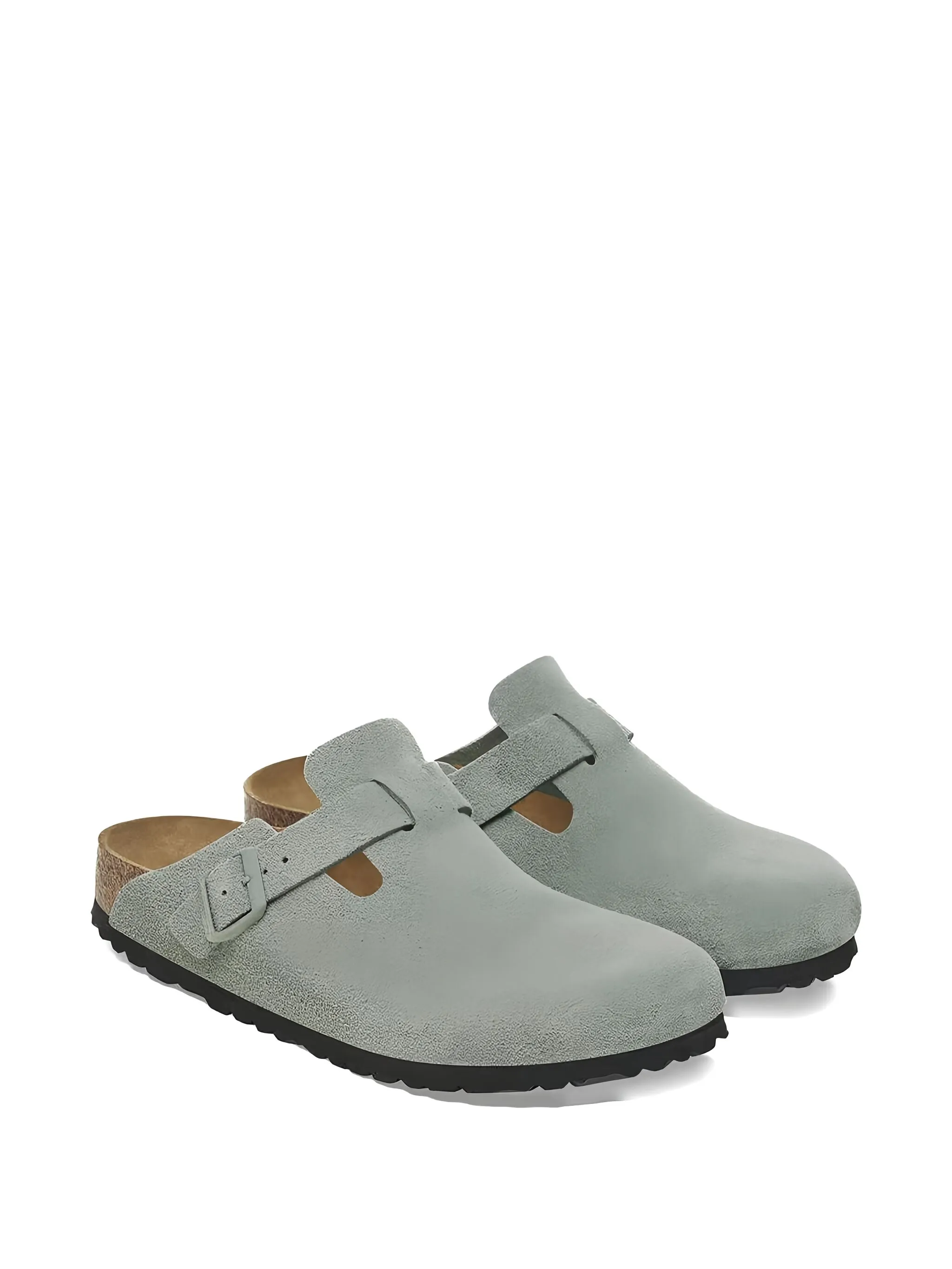 Мюли Boston BS Suede Pure Sage Birkenstock, серый — фото 2