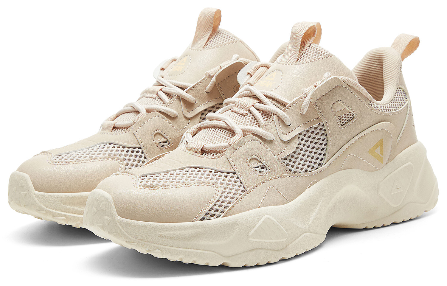 Кроссовки PEAK Lifestyle Shoes Men Low-top Ivory Yellow, слоновая кость/желтый — фото 3
