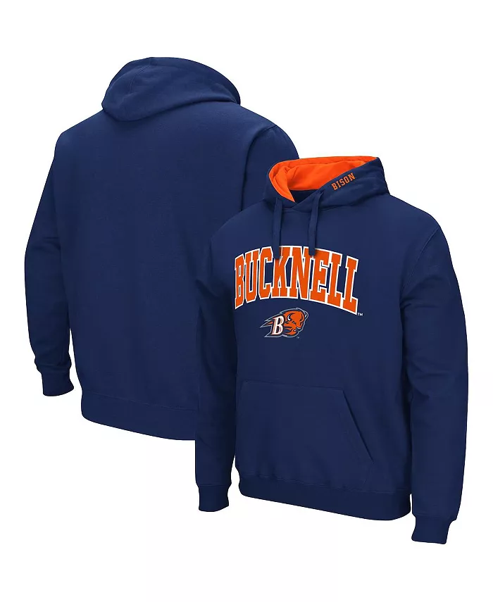 

Мужская толстовка с капюшоном Bucknell Bison с аркой и логотипом Colosseum, синий