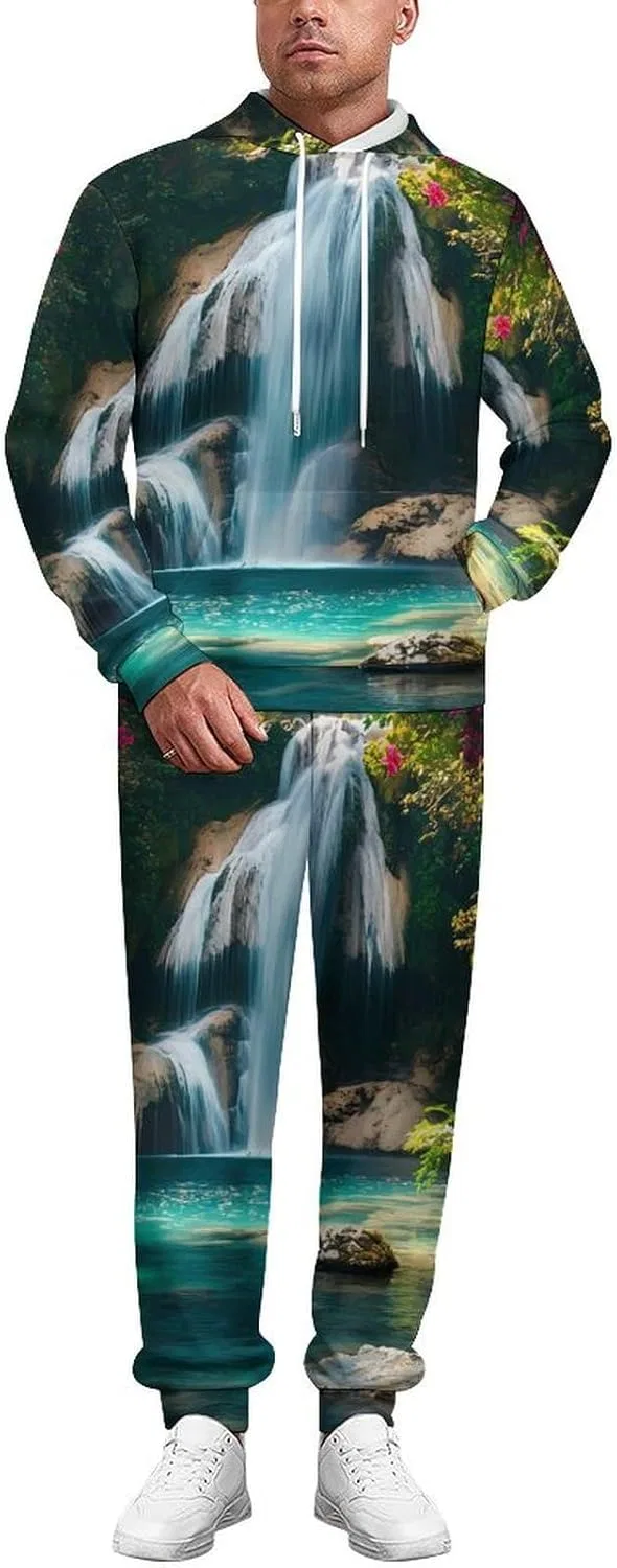 Спортивный костюм мужской с капюшоном, толстовка и штаны, Style