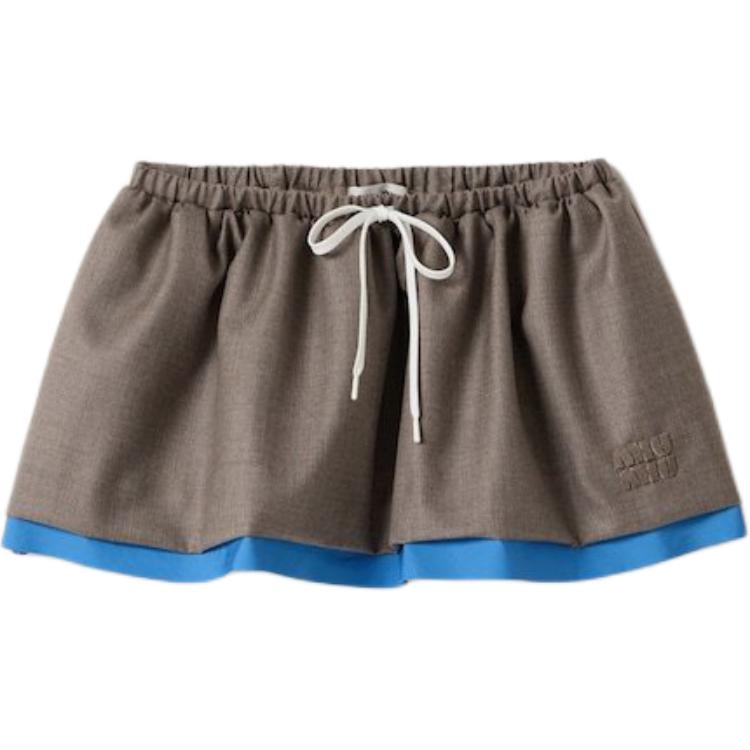 

Повседневная короткая юбка женская MIU MIU, серо-голубой