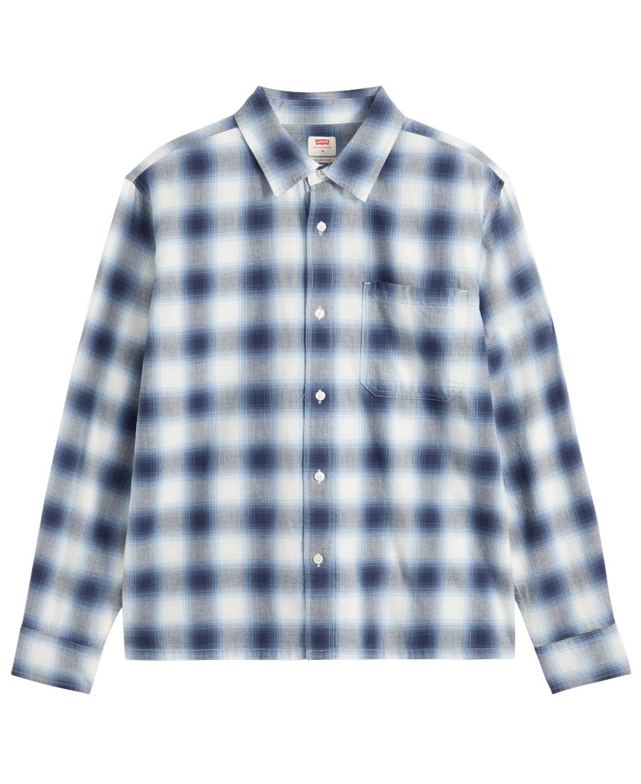 

Мужская рубашка-куртка Duboce свободного кроя стандартного размера Levi's, Blue/White