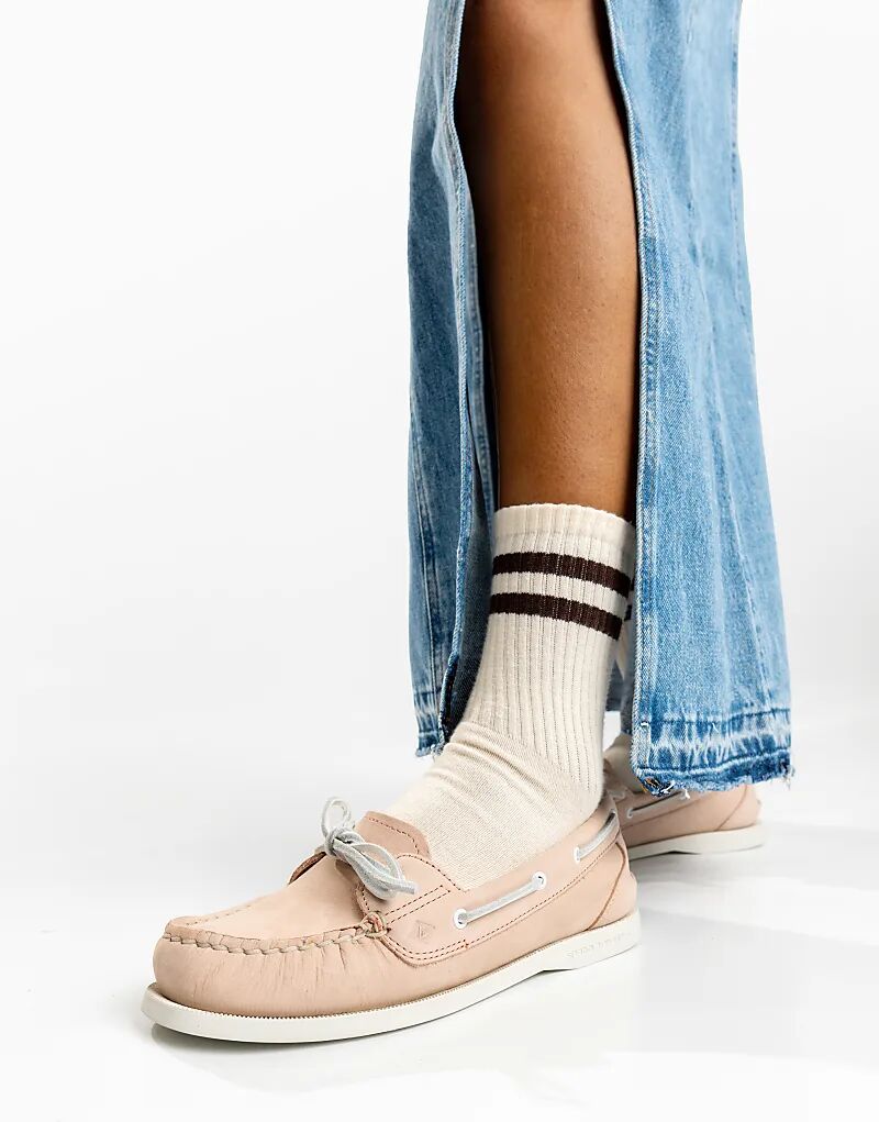Туфли-лодочки Sperry Authentic с одним люверсом, светло-розового цвета