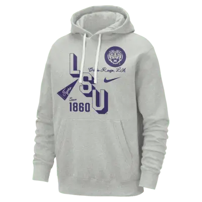 

Худи Nike LSU Club, цвет Birch/Heather/Grey Fog/Court Purple