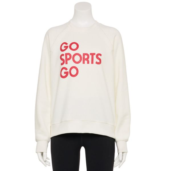 

Женская адаптивная флисовая толстовка с круглым вырезом Sonoma Goods For Life, цвет ivory go sports
